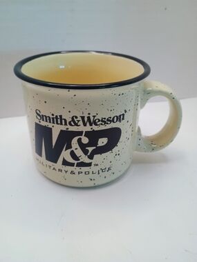 Smith & Wesson Firearms M&P Military Police Logo Camper Mug Ceramic *NWOB
